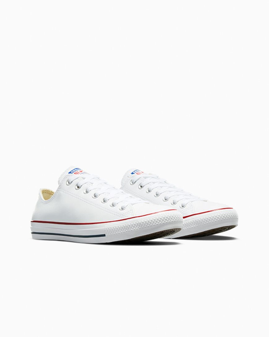 Zapatillas Bajas Converse Chuck Taylor All Star Cuero Mujer Blancas | PE 784EL0